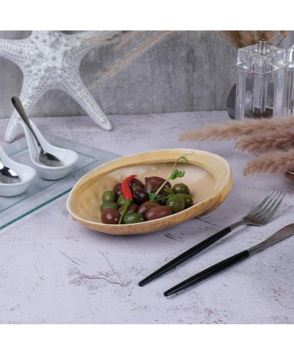 Салатник 365 мл 19*14,5 см h5 см Light Pearl Ammonite Shell Frutti di Mare P.L. [1] (4)