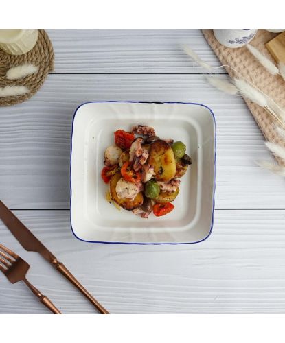Салатник 400 мл 16*16 см h4,5 см квадратный Sea Flower P.L. Proff Cuisine [6] (7)