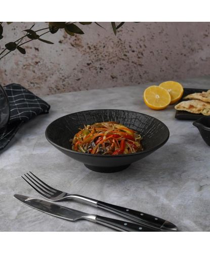 Салатник 400 мл d 18 см h5 cм Black Raw Wood P.L. Proff Cuisine [6] (3)