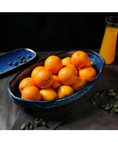 Блюдо овальное 51*29 см h12 см 5,5 л Aqua Blue Style Buffet P.L. [1]  (6)