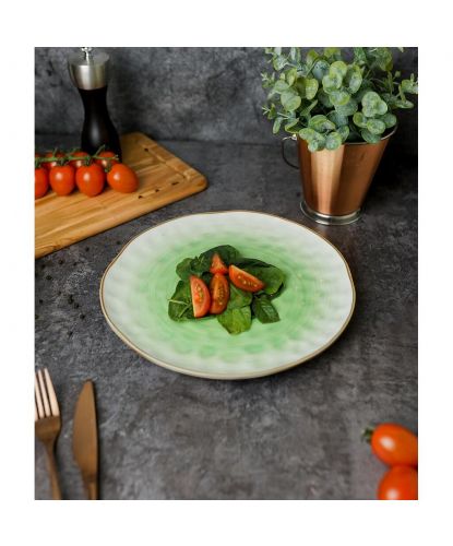 Тарелка d 27 см зеленая фарфор "The Sun Eco" P.L. Proff Cuisine [4] (3)