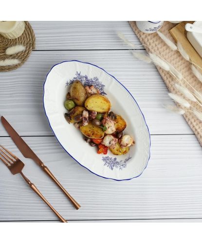 Блюдо овальное 25,5*15,8 см h3,8 см 250 мл глубокое Sea Flower P.L. Proff Cuisine [1] (9)