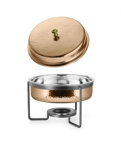 Чафиндиш (мармит) 3 л на подставке Copper с медным покрытием  нерж. P.L. Proff Cuisine (2)
