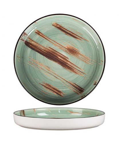 Тарелка с бортом d 28 см h3,1 см Texture Light Green P.L. Proff Cuisine [3] (2)