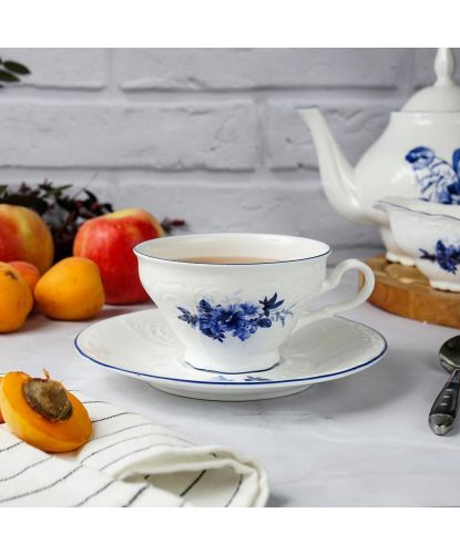 Чайная пара 240 мл d 10,4 см h6,4 см Blue Flower P.L. Proff Cuisine [6] (4)