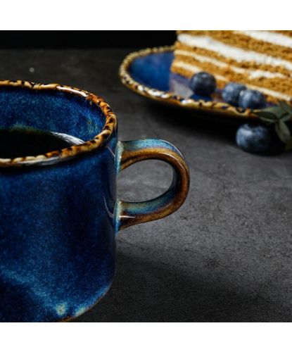 Чашка 230 мл чайная d 8,1 см h6,7 см Aqua Blue P.L. Proff Cuisine [6] (7)