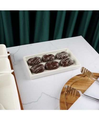Блюдо прямоугольное 22*12,3 см h2 см White Style Buffet P.L. [4] (2)