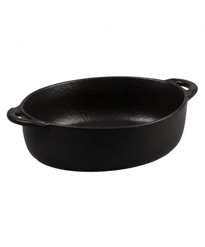 Блюдо овальное 18,5*15 см h5,3 см 850 мл с ручками Smooth Black Raw Stellar P.L. Proff Cuisine [4] (2)