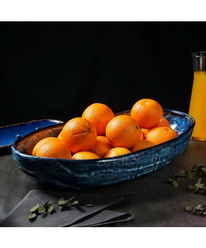 Блюдо овальное 51*29 см h12 см 5,5 л Aqua Blue Style Buffet P.L. [1]  (7)