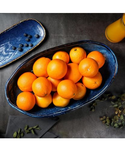 Блюдо овальное 51*29 см h12 см 5,5 л Aqua Blue Style Buffet P.L. [1]  (9)