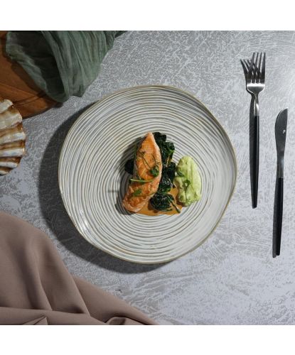 Тарелка 25 см h3 см Gray Whirlpool Frutti di Mare P.L. [4] (18)