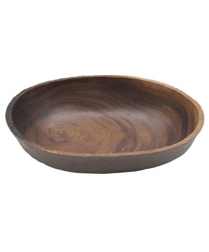 Салатник 4000 мл 37,5*32*9,4 см овальный African Wood пластик меламин P.L. Proff Cuisine (1)
