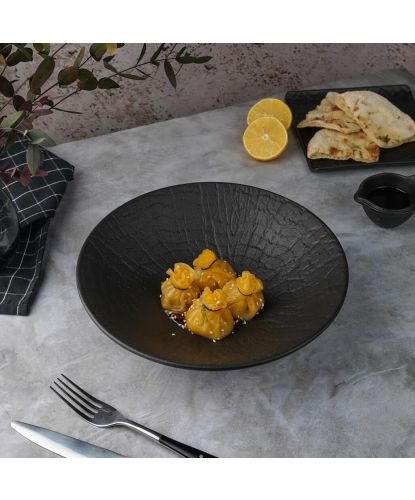 Салатник 1250 мл d 25 см h7 см Black Raw Wood P.L. Proff Cuisine [3] (2)