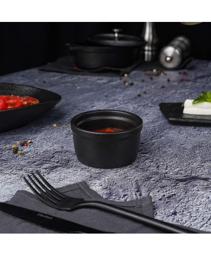 Соусник 110 мл d 7,7 см h4,1 см круглый Smooth Black Raw Stellar P.L. Proff Cuisine [12] (4)