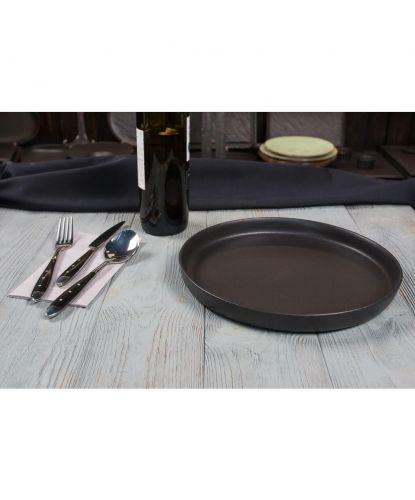 Тарелка с бортом d 27 см h2,8 см Smooth Black Raw Stellar P.L. Proff Cuisine [3] (3)