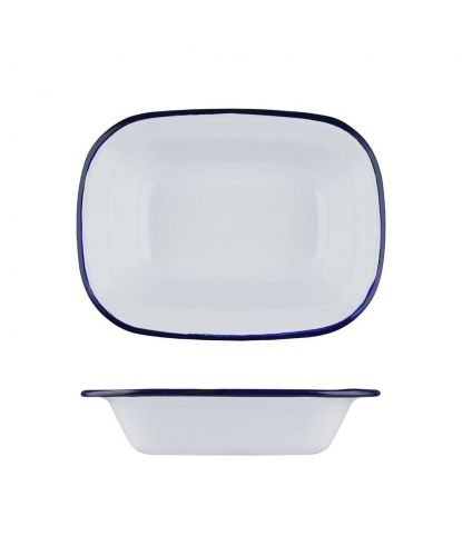 Блюдо для подачи 22*16,5 см h5 см 700 мл Blue Rim эмалированая сталь SUNNEX [1] (2)
