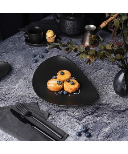 Блюдо овальное 29*20 см h3 см Side Up Smooth Black Raw Stellar P.L. Proff Cuisine [3] (7)