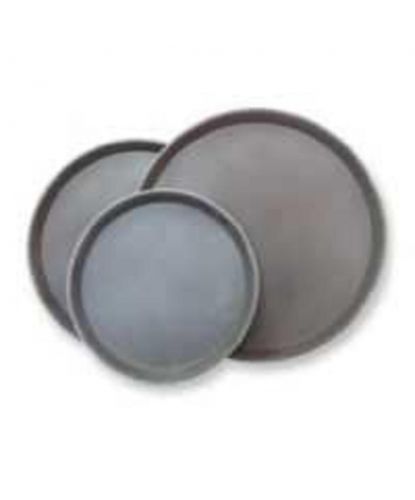Поднос прорезиненный полностью 28 см круглый коричневый пластик P.L. - BarWare (2)