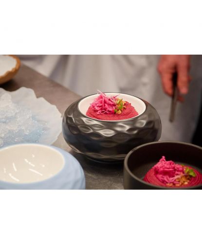 Блюдо для подачи 17,5 см 200 мл бело-черное "Shine" P.L. Proff Cuisine [1] (3)