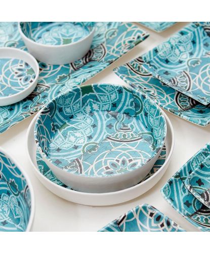 Блюдо 53*16,2*1,7 см прямоуг. Damask Blue пластик меламин P.L. Proff Cuisine (3)