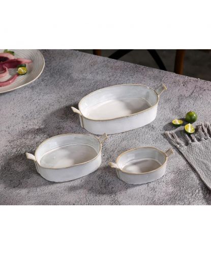 Блюдо овальное 15*8 см h4 см 200 мл Gray Oval Bucket с ручками Frutti di Mare P.L. [1] (5)