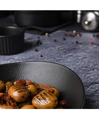 Салатник 260 мл 15*13,5 см h4,8 см Wave Up Smooth Black Raw Stellar P.L. Proff Cuisine [6] (5)