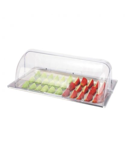Поднос для выкладки 53*32,5*19 см нерж. с пласт. Roll-top крышкой SUNNEX (3)