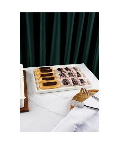 Блюдо прямоугольное 34*27 см h2 см 300 мл White Style Buffet P.L. [1] (3)