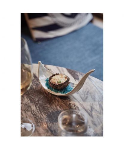 Блюдо для подачи 22*7,5 см h13 см Gray Leaf Frutti di Mare P.L. [1] (6)