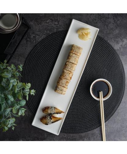 Блюдо прямоугольное 40,5*10,5 см h1,5 см White Matt Panasia P.L. Proff Cuisine [1] (4)