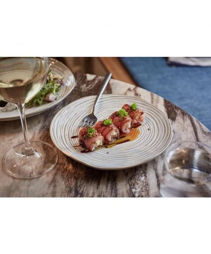 Тарелка 20,5 см h2,5 см Gray Whirlpool Frutti di Mare P.L. [6] (13)