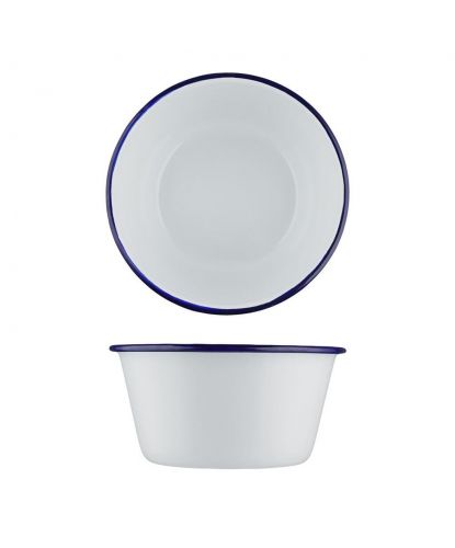 Салатник 800 мл d 15,4 см h7 см Blue Rim эмалированая сталь SUNNEX [1] (2)