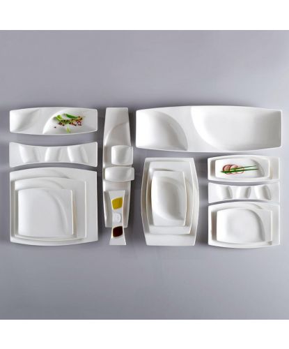 Тарелка RAK Porcelain Mazza прямоугольная, 3 секции, 32*9,5 см (7)