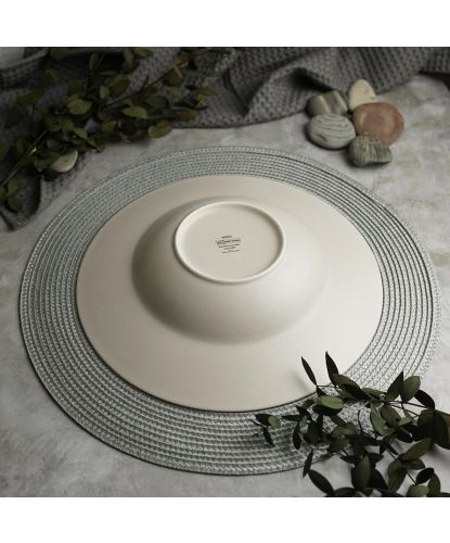 Тарелка глубокая 400 мл d 27 см h5 см Light Grey Noble [6] (6)
