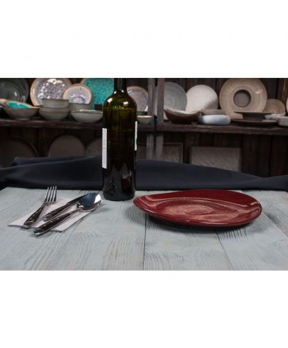 Блюдо овальное 25*22,5*2,4 см Evolution Dark Red P.L. Proff Cuisine [1] (2)