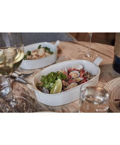 Блюдо овальное 15*8 см h4 см 200 мл Gray Oval Bucket с ручками Frutti di Mare P.L. [1] (10)