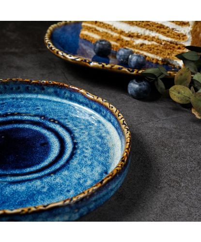 Блюдце d 14,1 см h 2,1 см для чашки арт. 81222289/81222290 Aqua Blue P.L. Proff Cuisine [6] (4)