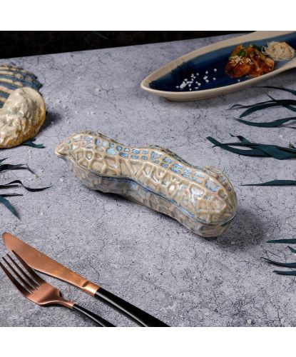 Блюдо для подачи 22,7*6,5 см h7,5/4,2 см 195 мл Groundnut Northern Blue Frutti di Mare P.L. [1] (6)
