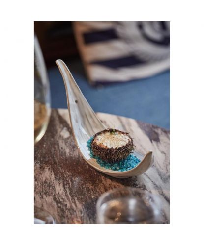 Блюдо для подачи 22*7,5 см h13 см Gray Leaf Frutti di Mare P.L. [1] (7)