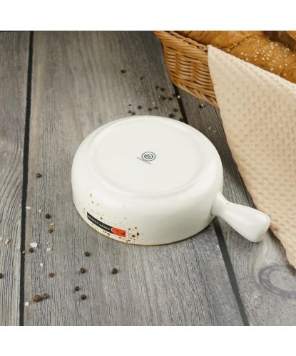 Блюдо круглое d 15 см h5 см 500 мл с ручкой Elegance Sun P.L. Proff Cuisine [4] (6)