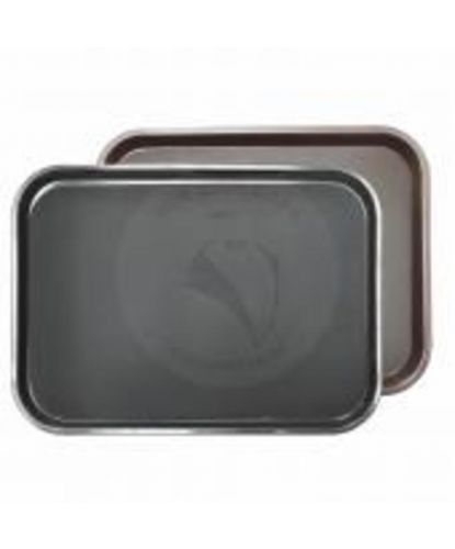 Поднос прорезиненный 45*35*2 см прямоуг. черный пластик P.L. - BarWare (2)