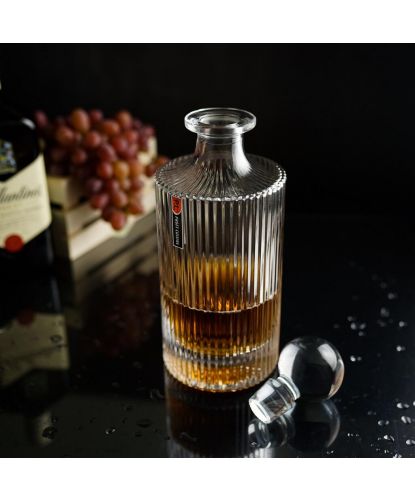 Графин 0,8 л штоф с крышкой Time h26,5 см d 9,7 см стекло P.L. - BarWare [1] (4)