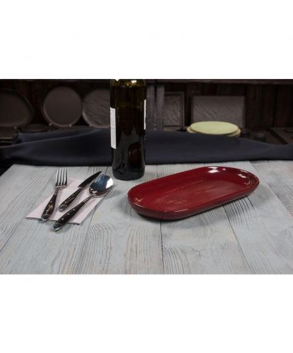 Блюдо овальное 29,5*14*2,6 см Evolution Dark Red P.L. Proff Cuisine [1] (3)