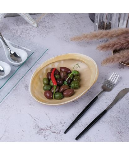 Салатник 365 мл 19*14,5 см h5 см Light Pearl Ammonite Shell Frutti di Mare P.L. [1] (3)