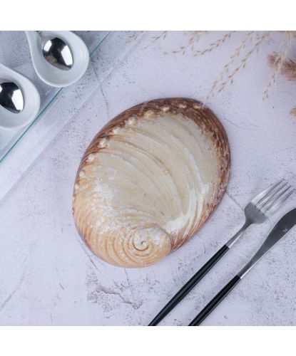 Салатник 365 мл 19*14,5 см h5 см Pearl Ammonite Shell Frutti di Mare P.L. [1] (9)