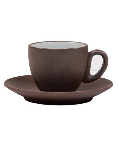 Кофейная пара 100 мл d 6,3 см h5,2 см White Matt New Brown Taiga P.L. Proff Cuisine [8] (1)
