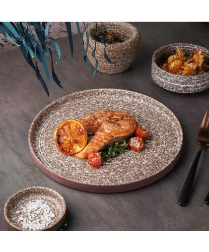 Тарелка с бортом 26*1,8 см Brown Untouched Taiga P.L. Proff Cuisine [4] (3)
