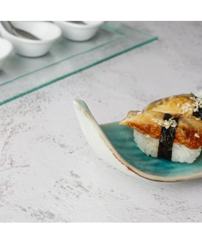 Блюдо для подачи 21*7,4 см h13,5 см Sea Blue Leaf Frutti di Mare P.L. [1] (6)