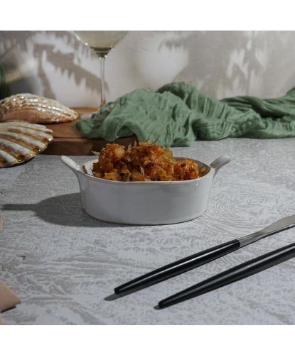 Блюдо овальное 15*8 см h4 см 200 мл Gray Oval Bucket с ручками Frutti di Mare P.L. [1] (19)