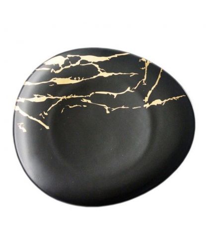 Тарелка 29*26 см овальная Black Gold фарфор P.L. Proff Cuisine [4] (2)